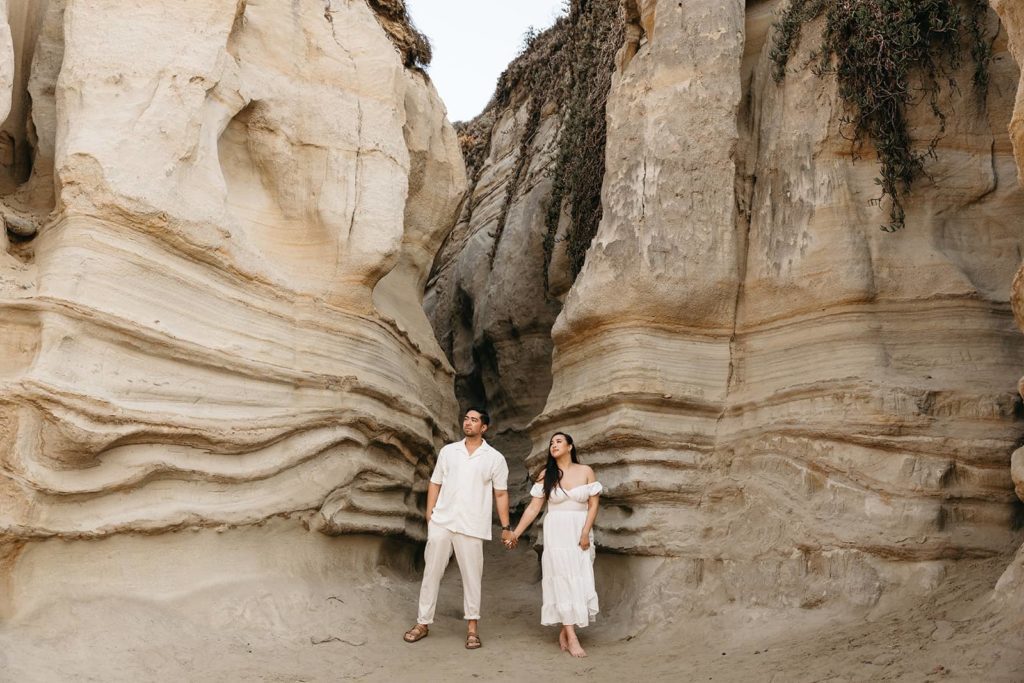 Serene San Clementine Beach Engagement Session at Calafia Beach